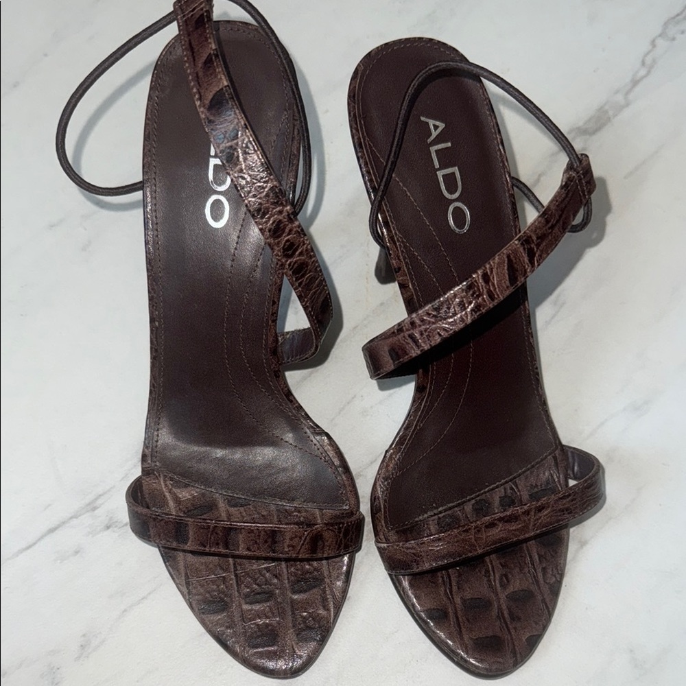 ALDO Women's Brown Strappy Heels